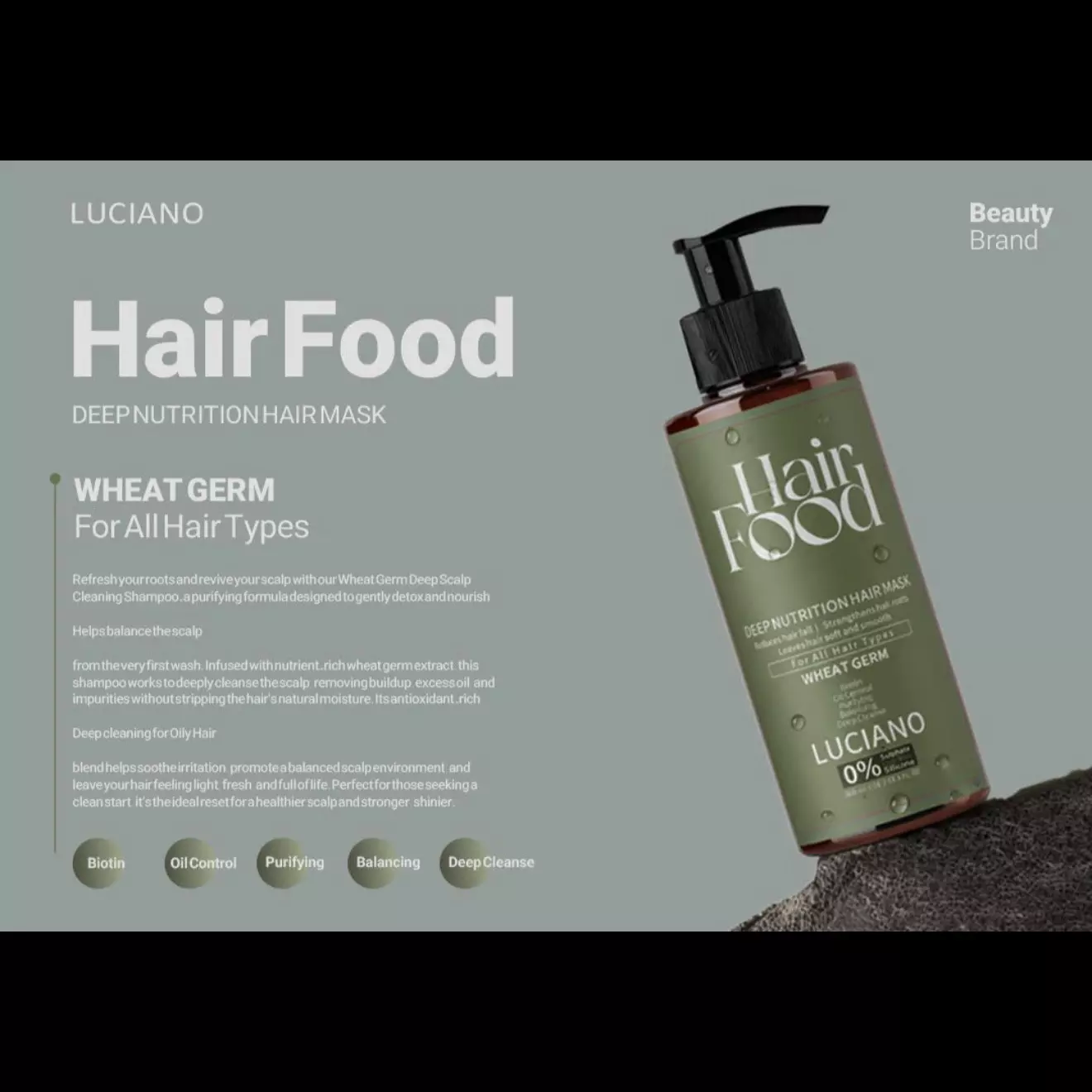 ماسک مو کف سر چرب لوچانو hair food mask Luciano