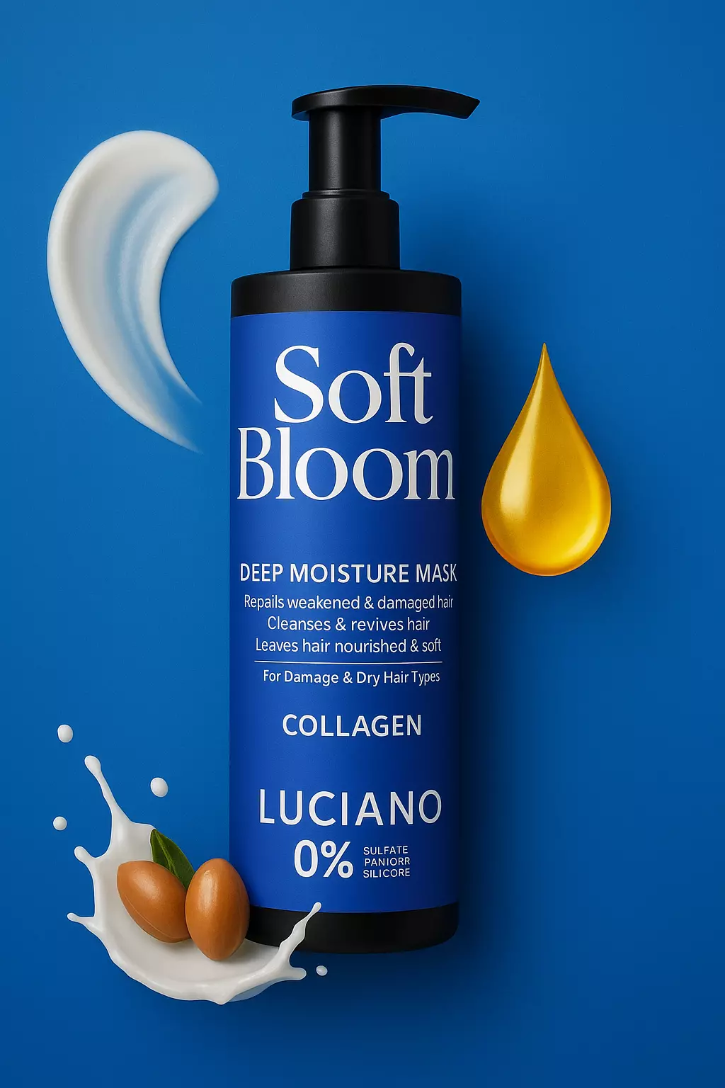 ماسک مو ترمیم کننده قوی لوچانو soft bloom mask luciano