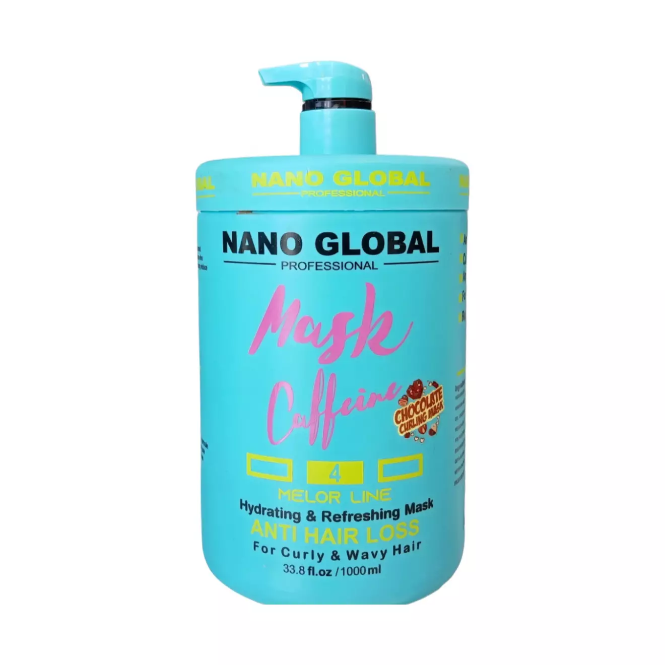 ماسک موی فر نانو گلوبال آبی حاوی کافئین ضد ریزش و آبرسان مو