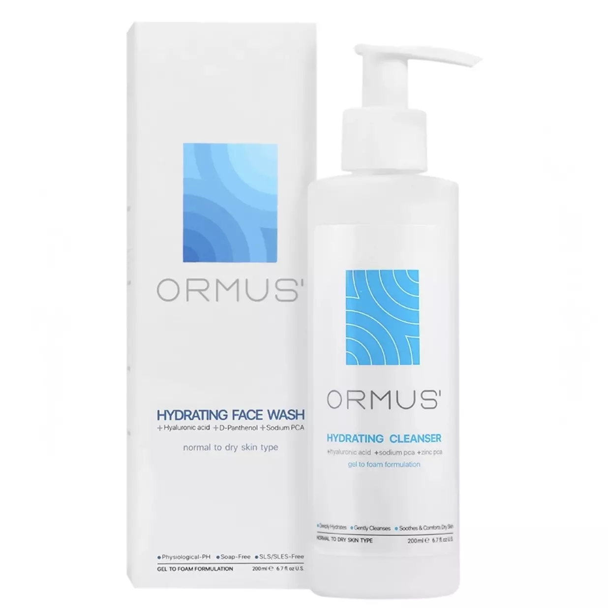 ژل شست و شوی ابرسان اورموس مناسب پوست های نرمال تا خشک حجم 200 میل