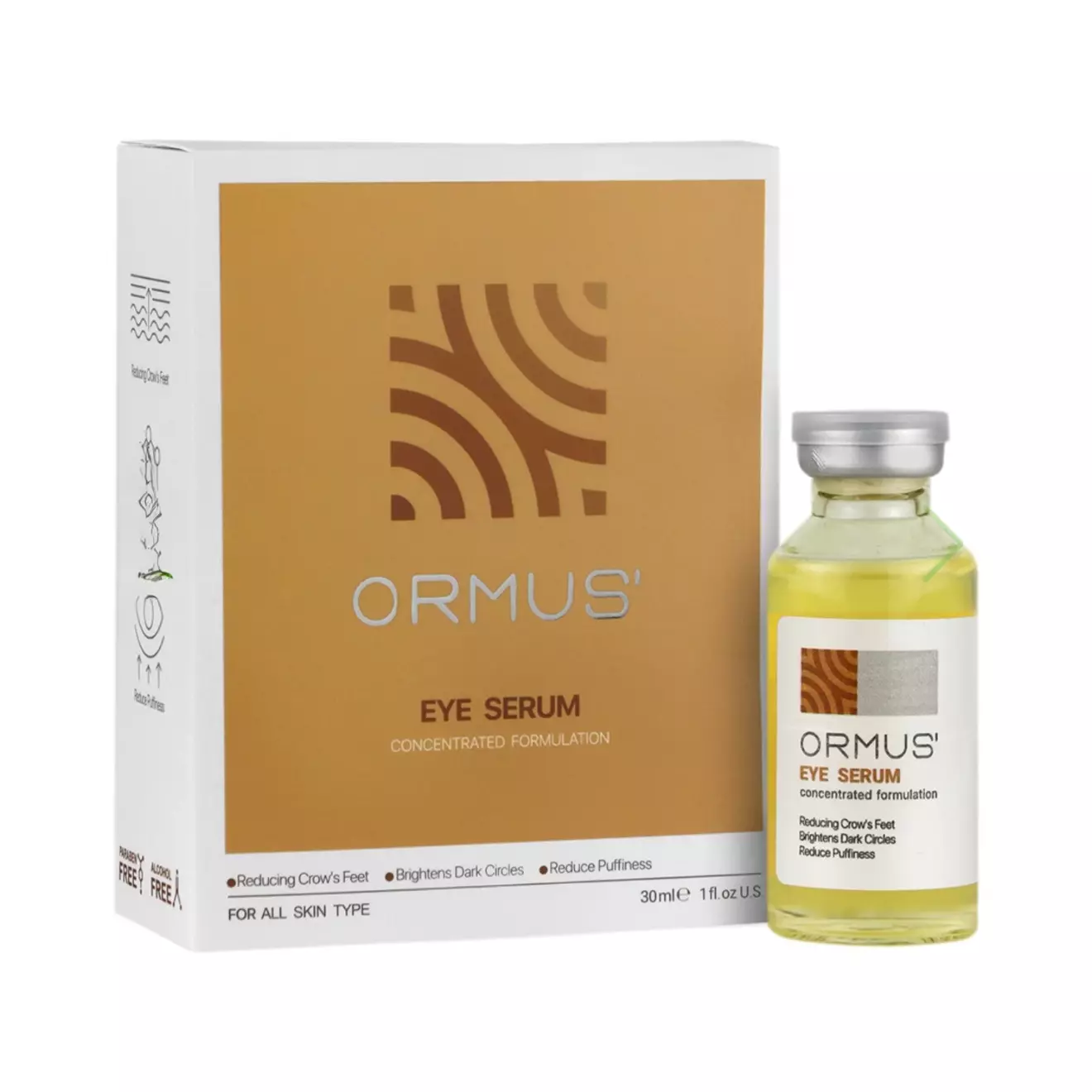 سرم دور چشم کافئین اورموس مدل کنسانتره حجم 30 میل