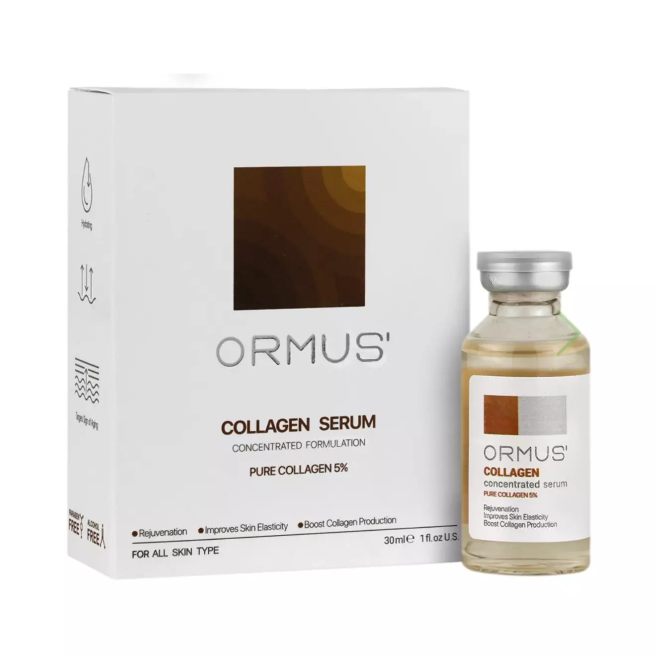 سرم کلاژن 5% اورموس مدل کنسانتره حجم 30 میل