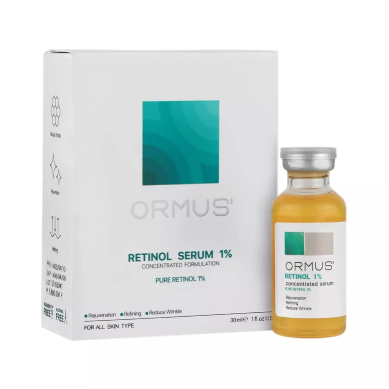 سرم رتینول 1% اورموس مدل کنسانتره حجم 30 میل