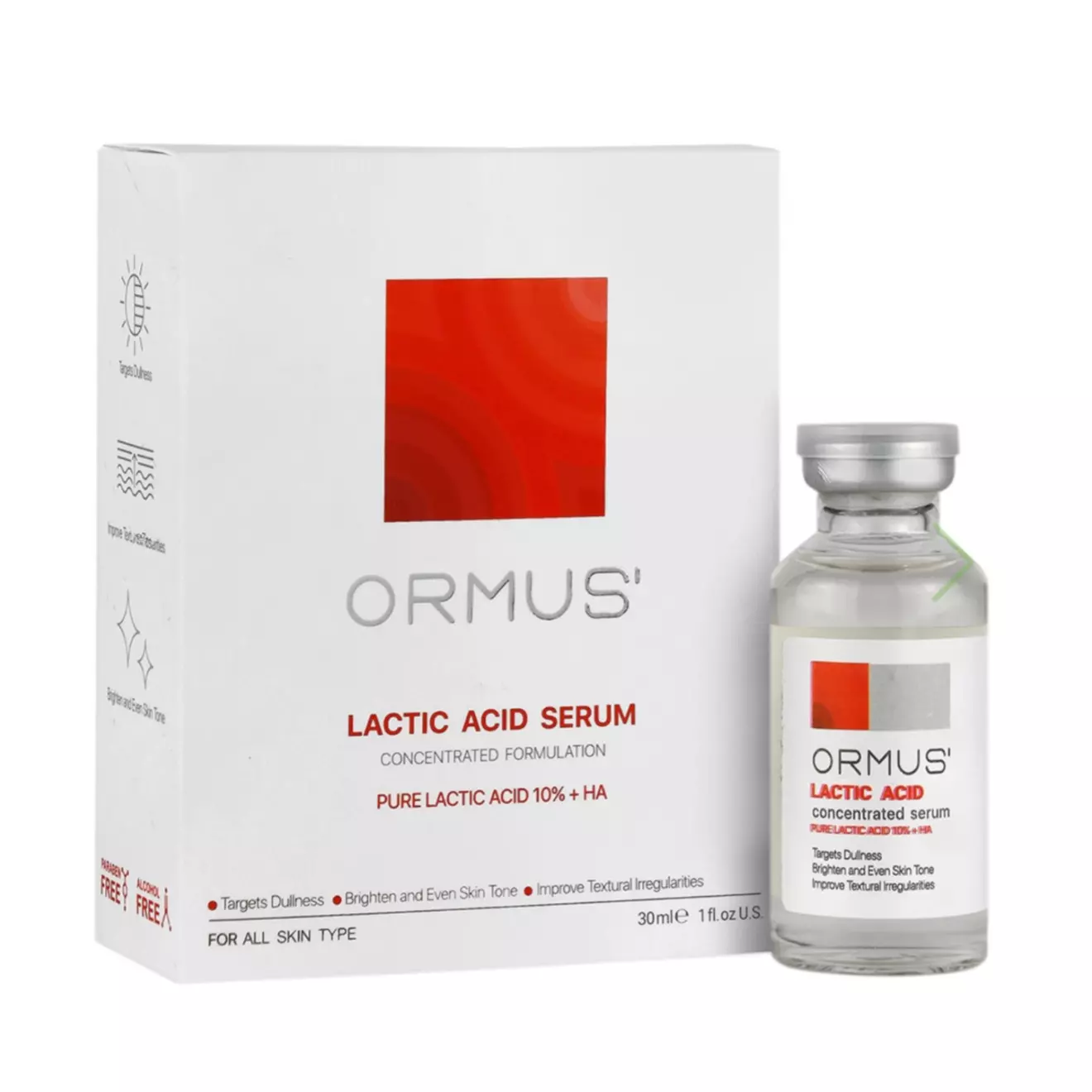 سرم لاکتیک اسید 10 درصد پلاس اچ آ اورموس