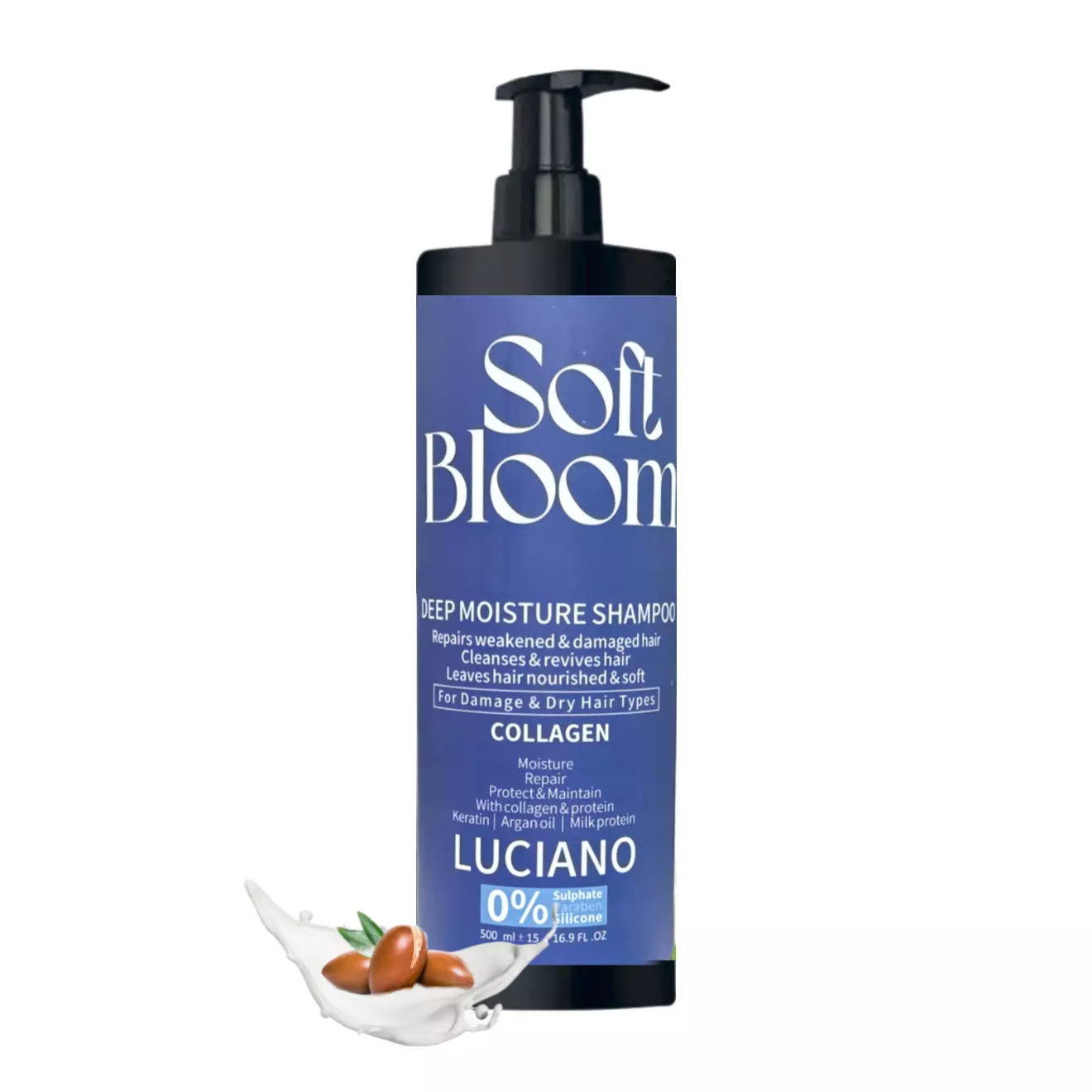 شامپو ترمیم کننده قوی لوچانو soft bloom shampoo luciano