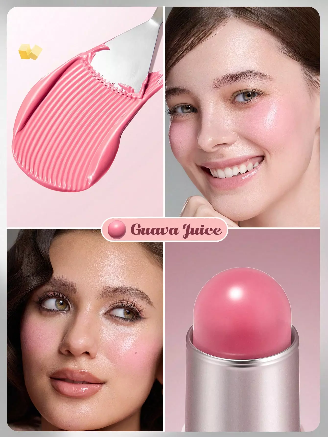 رژگونه استیکی شیگلم مدل کره ای Buttery Bliss Blush Stick رنگ guava juice
