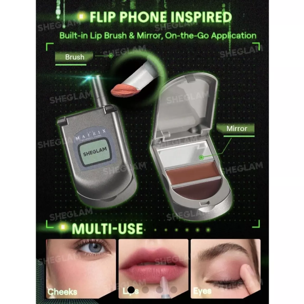 روژگونه دورنگ ماتریکس شیگلم (going digital two tone blush sheglam)