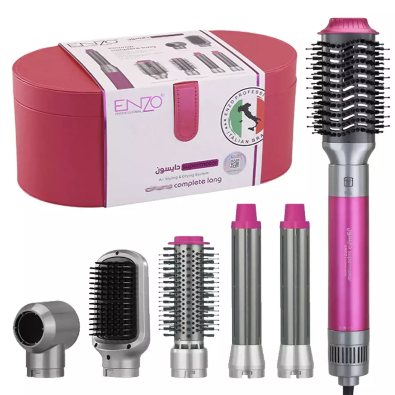 سشوار انزو مدل airwrap Complete Long EN-4133 سرخابی