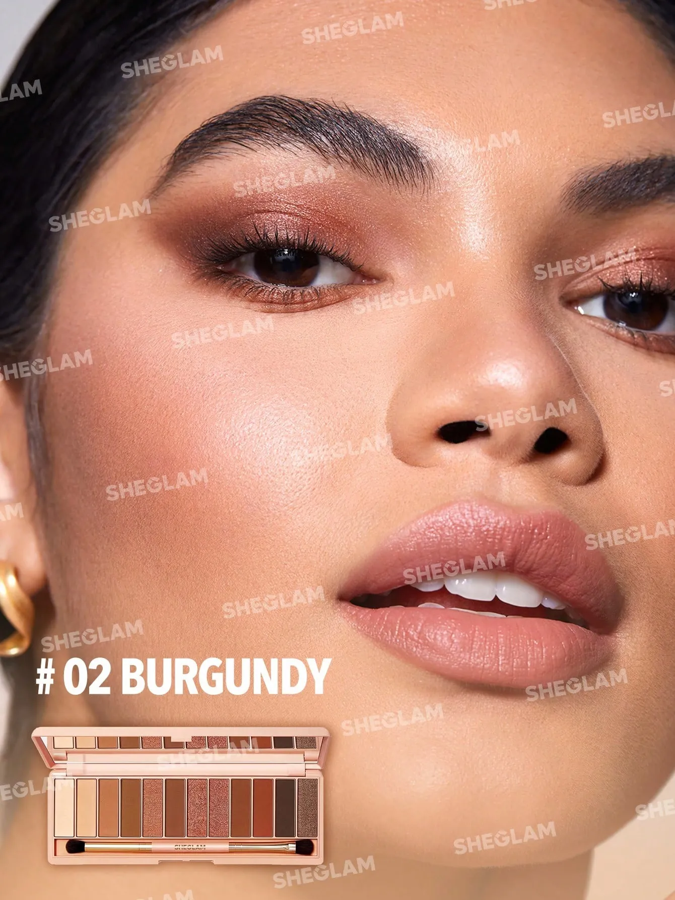 پالت سایه 12 رنگ شیگلم مدل BURGUNDY