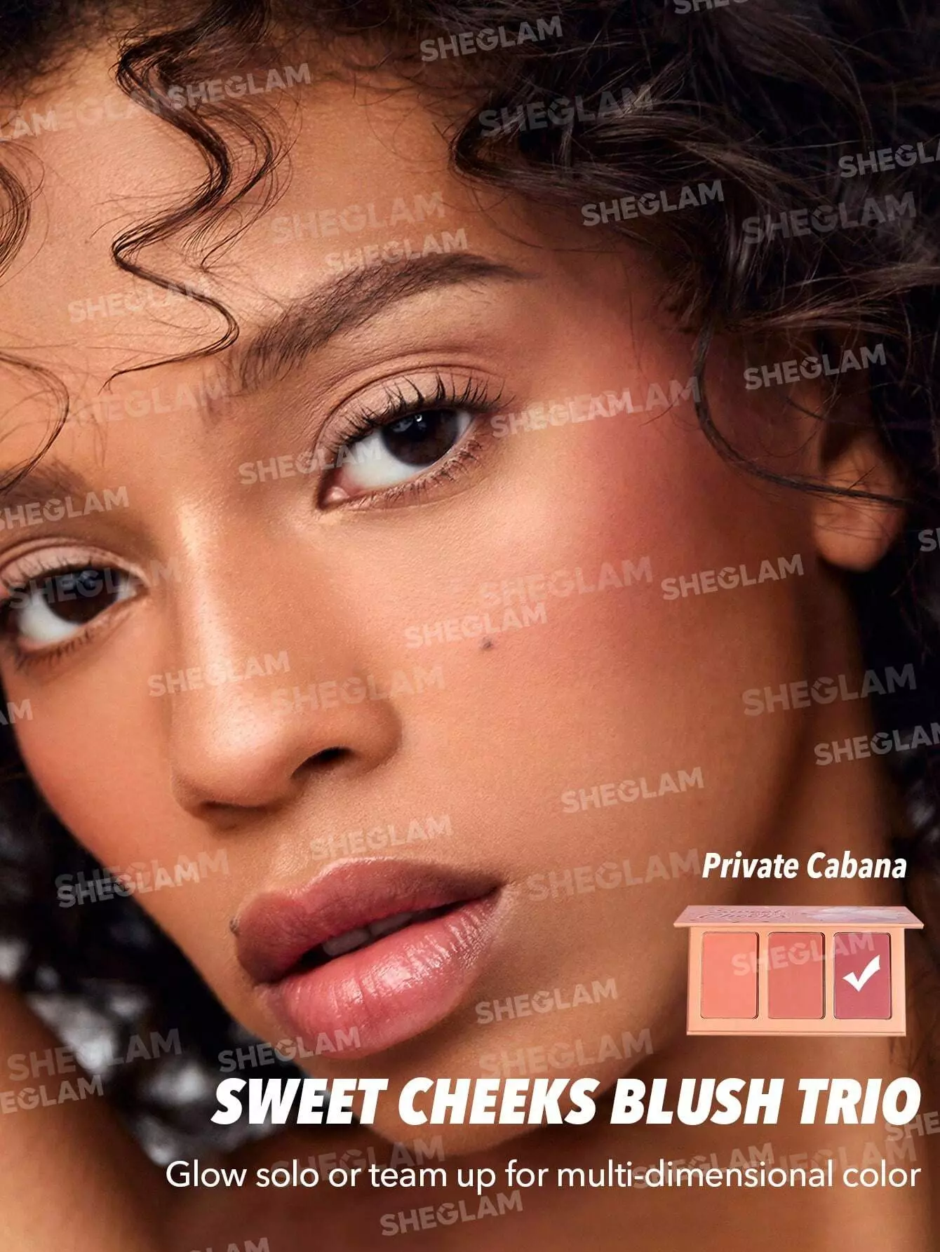 پالت رژگونه سه تایی شیگلم مدل sweet cheek رنگ private cabana