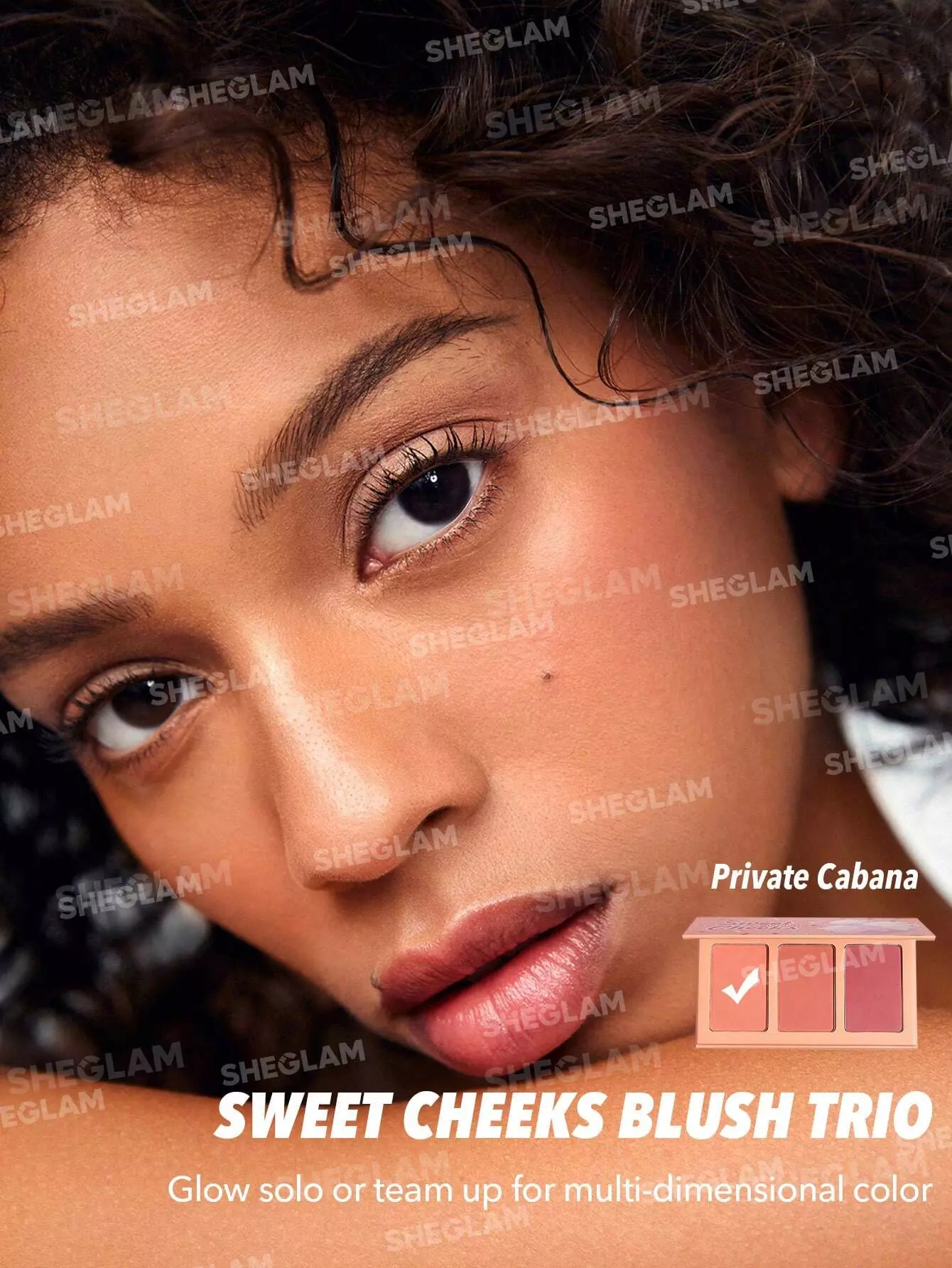 پالت رژگونه سه تایی شیگلم مدل sweet cheek رنگ private cabana