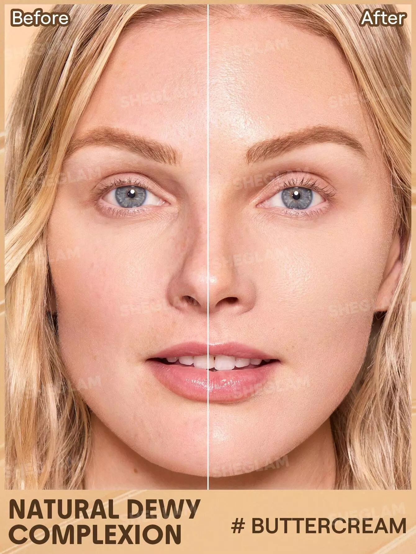 تینت پوست شیگلم Dew & Done spf 20 رنگ buttercream