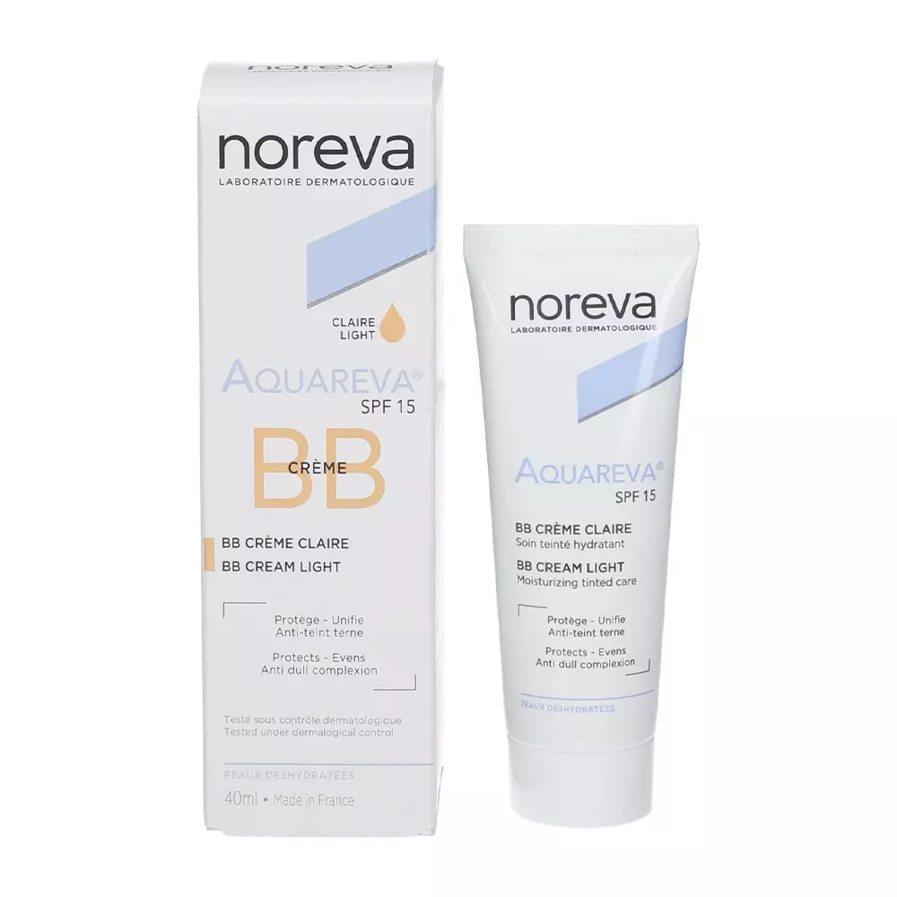 بی بی کرم آکواروا نوروا رنگ لایت Noreva Aquareva BB Cream SPF15