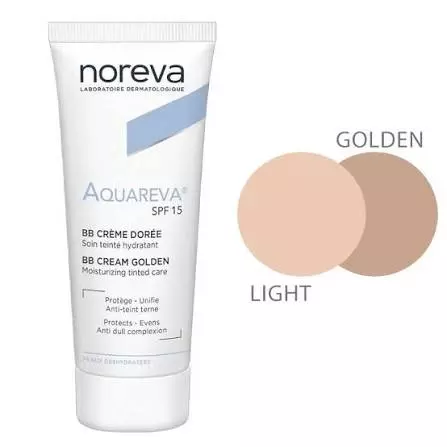 بی بی کرم آکواروا نوروا رنگ لایت Noreva Aquareva BB Cream SPF15