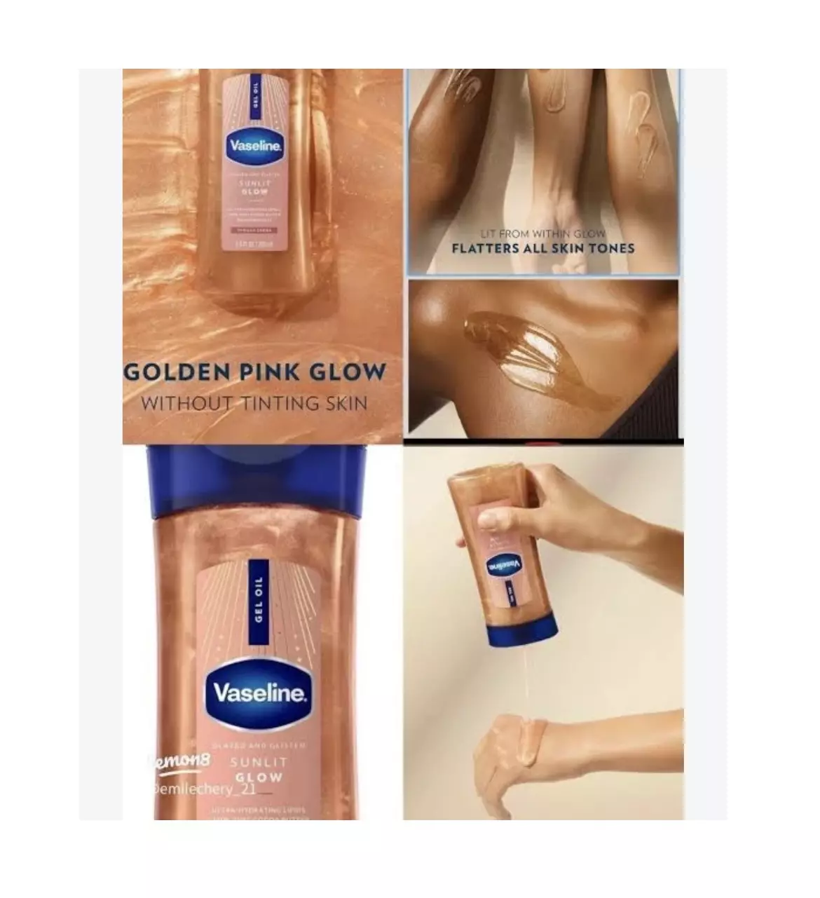 روغن بدن شاین دار وازلین Vaseline مدل Sinlit Glow حجم 200 میل
