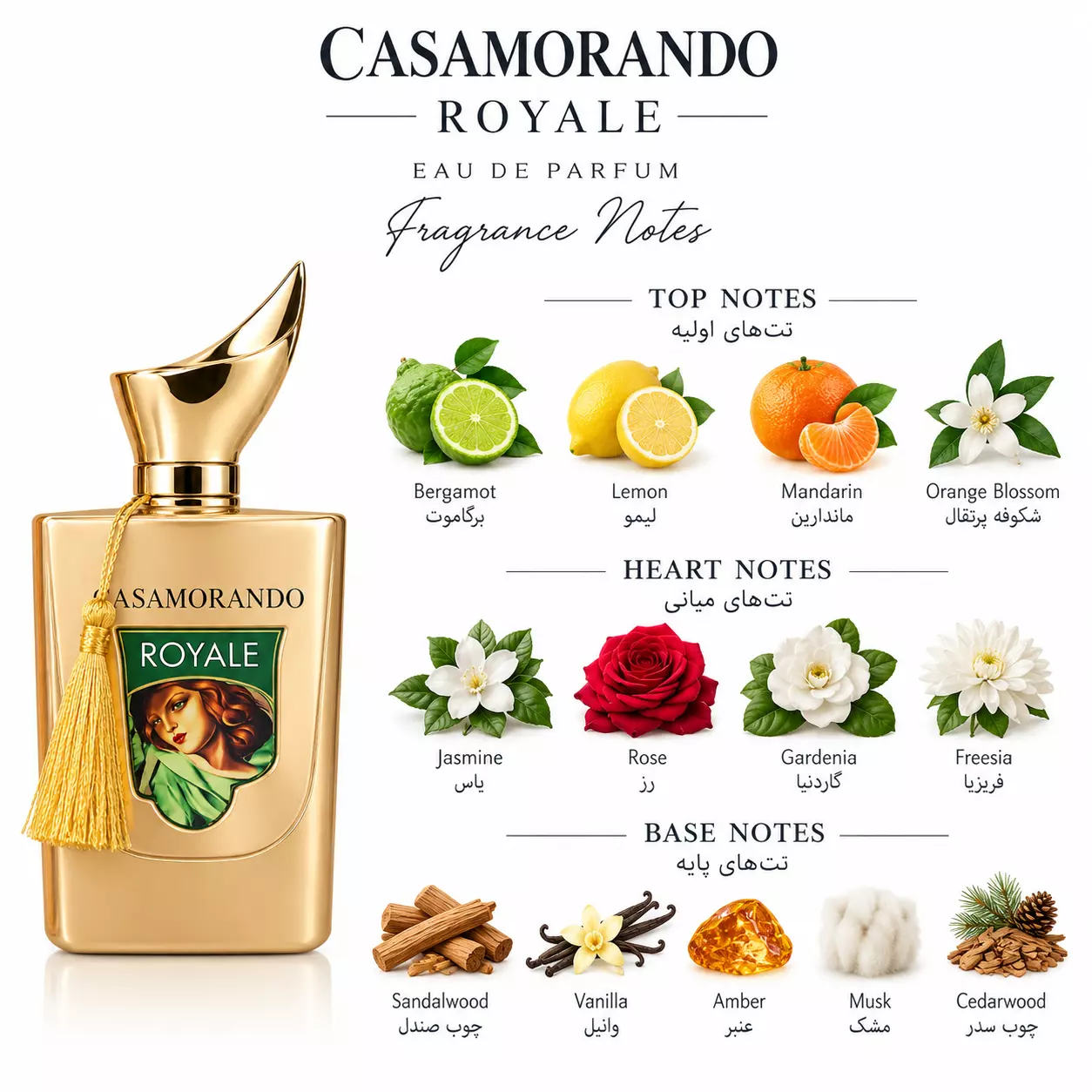 عطر ادکلن زنانه زرجوف کازاموراتی لیرا فراگرنس ورد (Fragrance World Xerjoff Casamorati Lira)