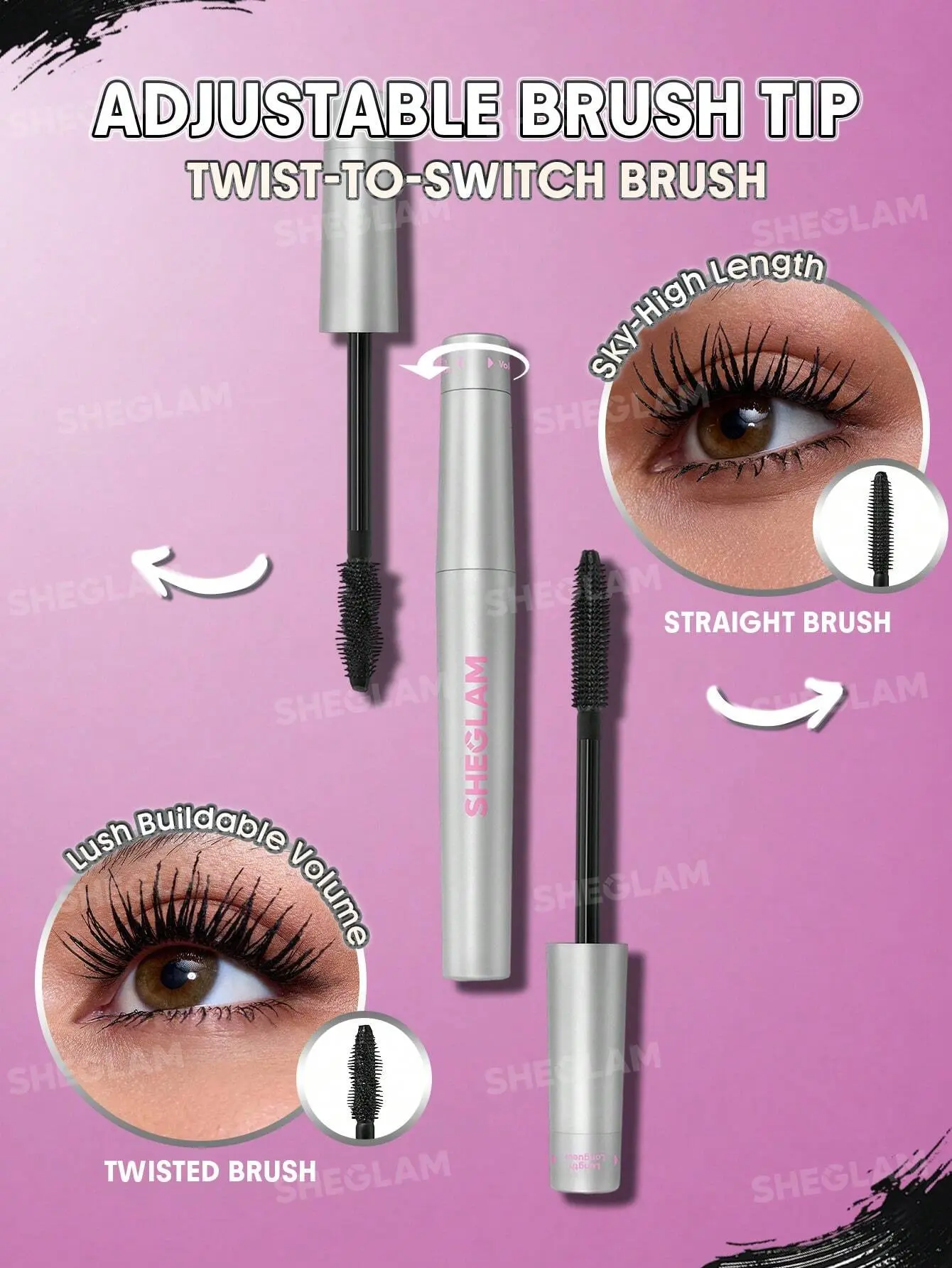 ریمل دو سر دوکاره حجم دهنده و بلندکننده Twist Top Mascara Volume and Length