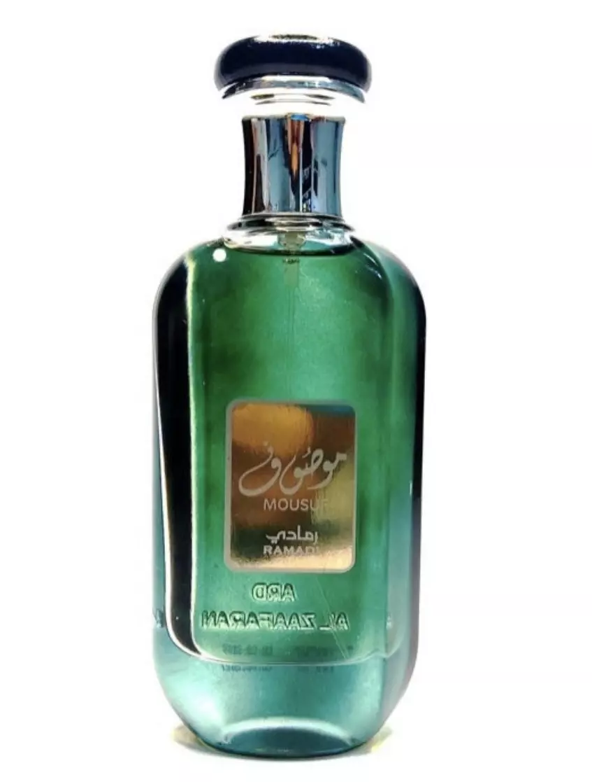 عطر ادکلن موصوف رمادی سبز ارض الزعفران MOUSUF RAMADI