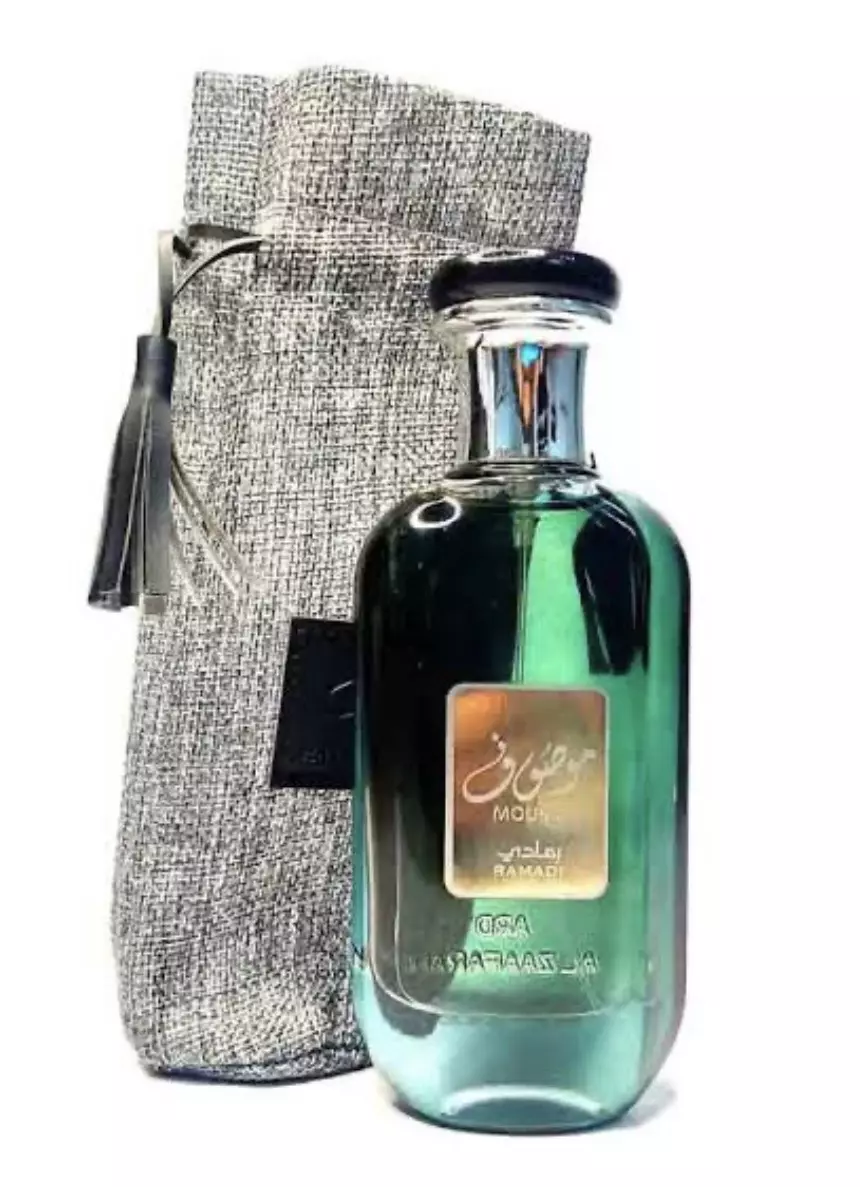 عطر ادکلن موصوف رمادی سبز ارض الزعفران MOUSUF RAMADI