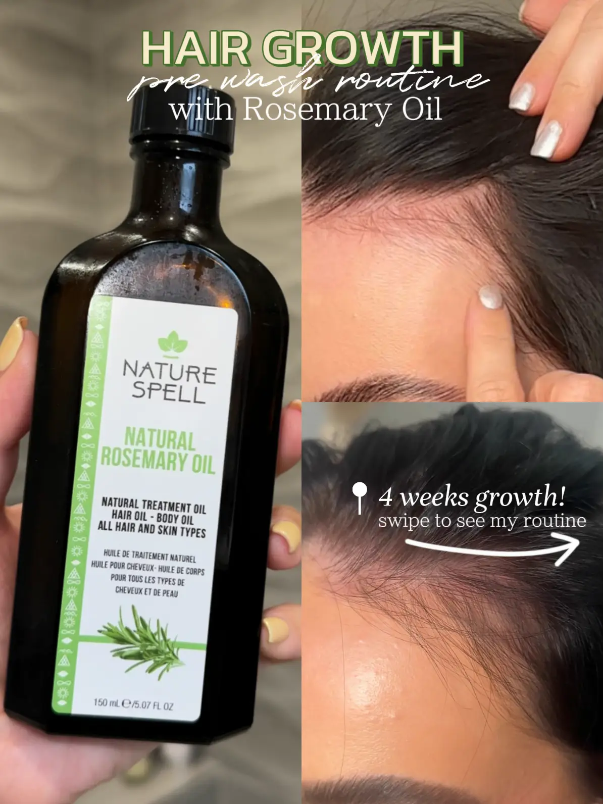 روغن رزماری نیچر اسپل برای مو و پوست 150 میل Nature Spell Rosemary Oil For Hair & Skin