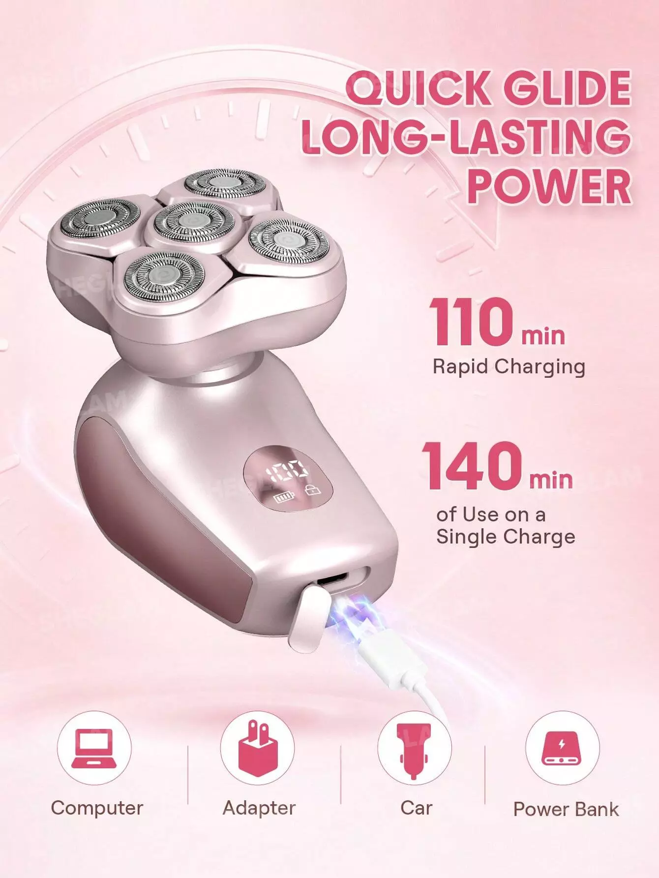 شیور 5 کاره شیگلم ماشین اصلاح شیگلم Sheglam 5D Shaver