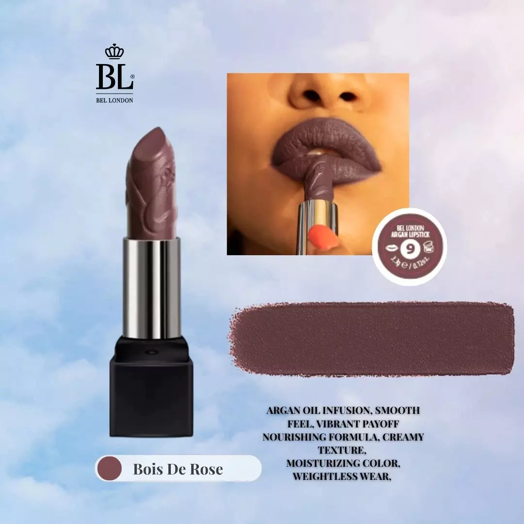 رژلب جامد بل لندن حاوی روغن آرگان شماره 09 Bel london