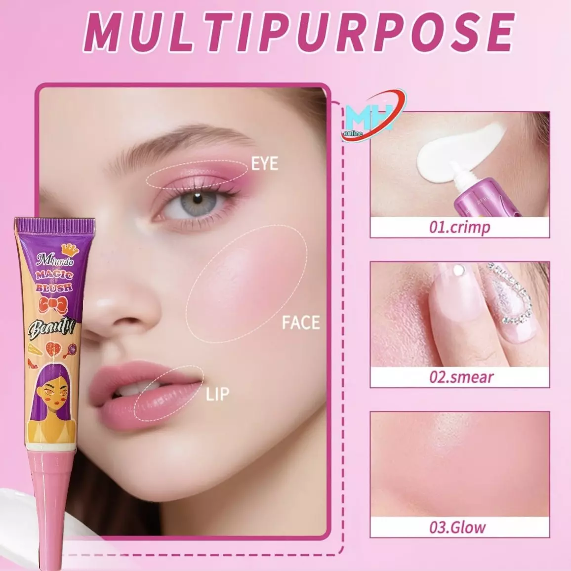 رژگونه جادویی Magic blush mlundo