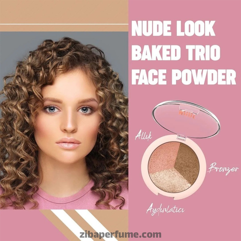 پالت رژگونه و هایلایتر و برنزر صورت گلدن رز مدل NUDE LOOK